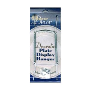 Decorative Plate Display Hanger Expandable 10 Inches To 14 Inches White