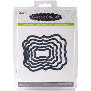 Darice D2014 02 Embossing Essentials Dies Nesting Rectangles 5 Pack