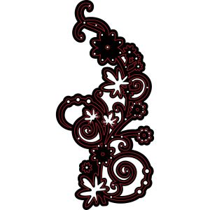 Embossing Essentials Dies Floral Swirl Burst