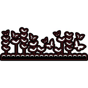 Embossing Essentials Dies Butterfly Border