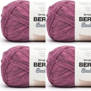 Spinrite Bernat Suede ish Yarn Beet 1 Pack of 4 Skein