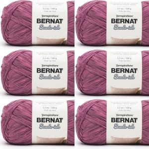 Spinrite Bernat Suede ish Yarn Beet 1 Pack of 6 Skein
