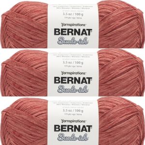 Spinrite Bernat Suede ish Yarn Garnet 1 Pack of 3 Skein