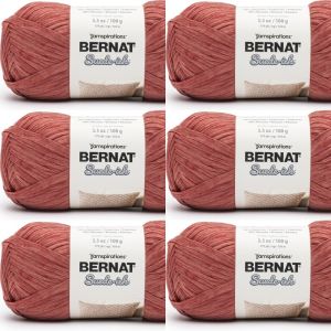 Spinrite Bernat Suede ish Yarn Garnet 1 Pack of 6 Skein
