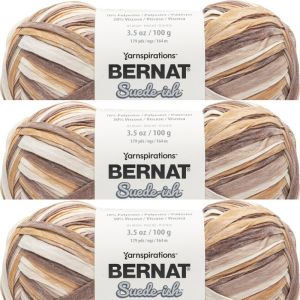 Spinrite Bernat Suede ish Yarn Driftwood 1 Pack of 3 Skein