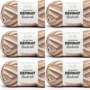 Spinrite Bernat Suede ish Yarn Driftwood 1 Pack of 6 Skein