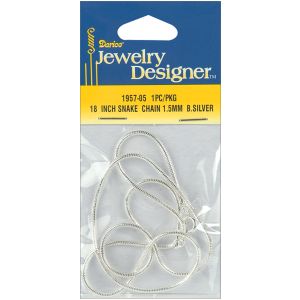 Jewelry Designer Slimpack Snake Chain 18 Inches Silver