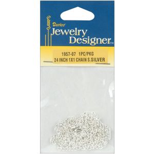 Jewelry Designer Slimpack 1 X 1mm Chain 24 Inches Silver