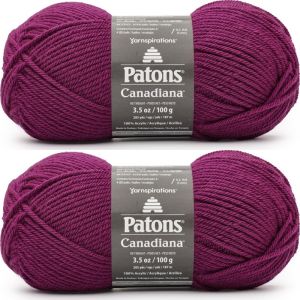 Spinrite Patons Canadiana Yarn Solids Fuchsia 1 Pack of 2 Skein