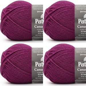 Spinrite Patons Canadiana Yarn Solids Fuchsia 1 Pack of 4 Skein