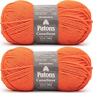 Spinrite Patons Canadiana Yarn Solids Pumpkin 1 Pack of 2 Skein