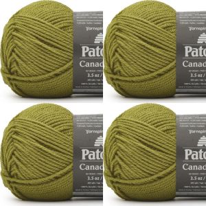 Spinrite Patons Canadiana Yarn Solids Spring Green 1 Pack of 4 Skein