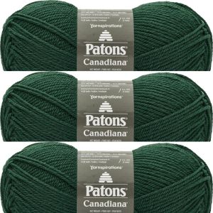 Spinrite Patons Canadiana Yarn Solids Ivy 1 Pack of 3 Skein