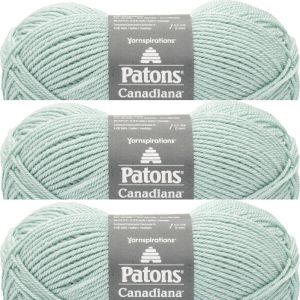 Spinrite Patons Canadiana Yarn Solids Sea Glass 1 Pack of 3 Skein