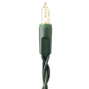 Darice LT1002 100Clear Bulb Light Set with 32Feet Green Cord