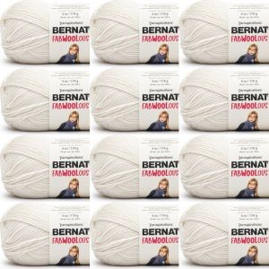 Spinrite Bernat Fabwoolous Yarn Cream 1 Pack of 12 Skein