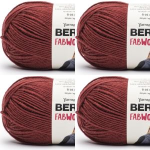 Spinrite Bernat Fabwoolous Yarn Red Brick 1 Pack of 4 Skein