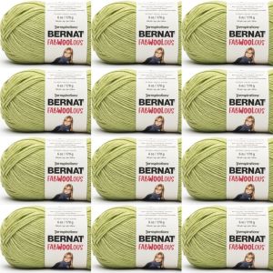 Spinrite Bernat Fabwoolous Yarn Lime 1 Pack of 12 Skein
