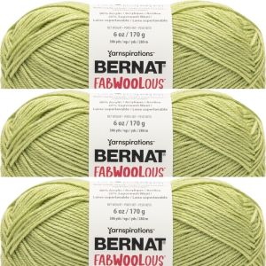 Spinrite Bernat Fabwoolous Yarn Lime 1 Pack of 3 Skein