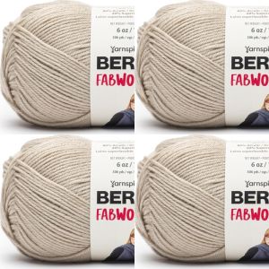 Spinrite Bernat Fabwoolous Yarn Oats 1 Pack of 4 Skein