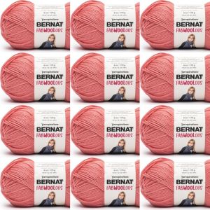 Spinrite Bernat Fabwoolous Yarn Rich Rose 1 Pack of 12 Skein