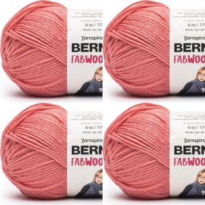 Spinrite Bernat Fabwoolous Yarn Rich Rose 1 Pack of 4 Skein