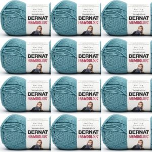 Spinrite Bernat Fabwoolous Yarn Sea 1 Pack of 12 Skein
