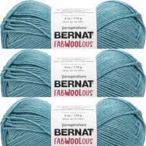 Spinrite Bernat Fabwoolous Yarn Sea 1 Pack of 3 Skein