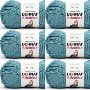 Spinrite Bernat Fabwoolous Yarn Sea 1 Pack of 6 Skein
