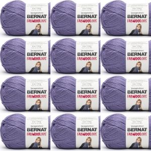 Spinrite Bernat Fabwoolous Yarn Violet 1 Pack of 12 Skein