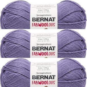 Spinrite Bernat Fabwoolous Yarn Violet 1 Pack of 3 Skein