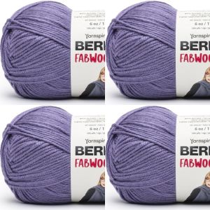 Spinrite Bernat Fabwoolous Yarn Violet 1 Pack of 4 Skein