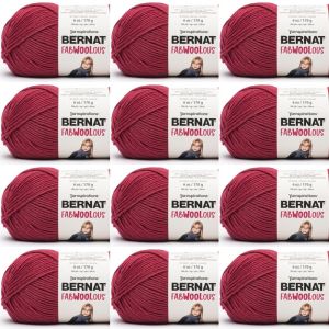 Spinrite Bernat Fabwoolous Yarn Cerise 1 Pack of 12 Skein