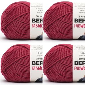 Spinrite Bernat Fabwoolous Yarn Cerise 1 Pack of 4 Skein