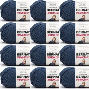 Spinrite Bernat Fabwoolous Yarn Navy 1 Pack of 12 Skein
