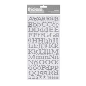 Thickers Alpha Stickers Reindeer Glitter Silver 2 Sheets