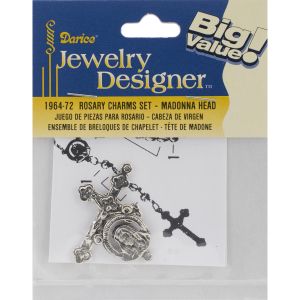 Charms Antique Silver Madonna Head