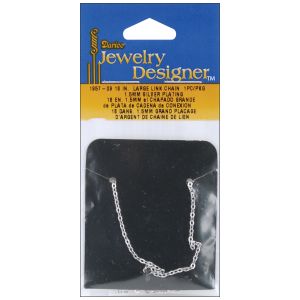 Jewelry Designer Slimpack Large Link Chain 18 Inches Silver