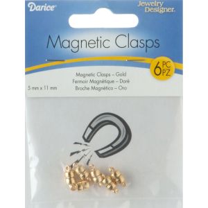 Magnetic Clasps 5mmx11mm 6 Per Pkg Gold