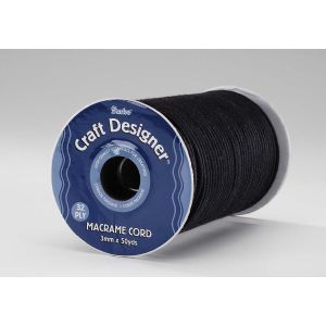 Macrame Cord 32Ply 3mmX50yd Black