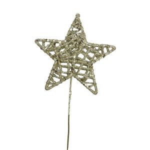 Glitter Star Pick Champagne 5 X 11.25 Inches