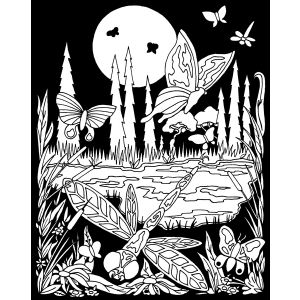 Velvet Color In Poster Butterfly Meadows 16 X 20 Inches