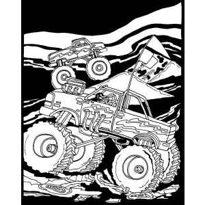Color In Velvet Poster 16 inch X20 inch Trucks