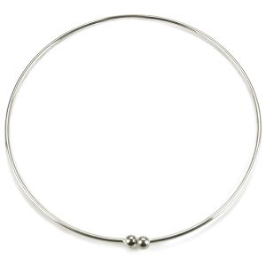 Nickel Silver Neckwire Necklace with Screw Off End 7.8 Inches