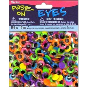 Darice Eyes Paste On Neon 10mm