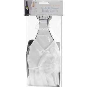 Bride and Groom Bottle Covers