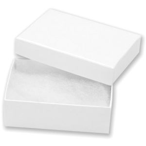 Jewelry Boxes White 3 X 2.125 X 1 Inches White