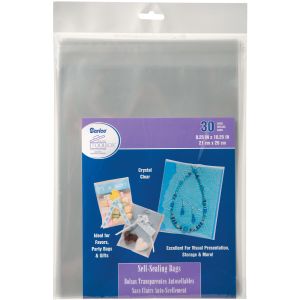 Plastic Self Sealing Bags 8.25 X 10.25 Inches Clear
