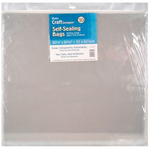 Plastic Self Sealing Bags 20.25 X 24.25 Inches Clear