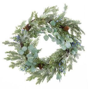 Eucalyptus Wreath Green Blue 24 Inches